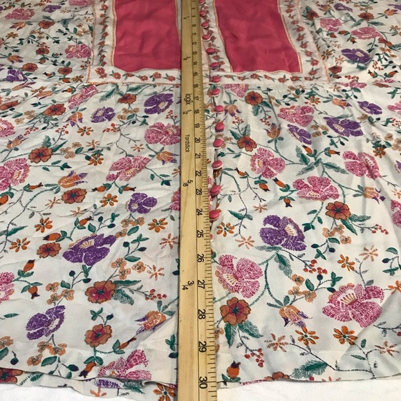 Woman Within Button Up Tunic Women’s Size 5X Multicolor Floral Long Bell Sleeves - Picture 16 of 16